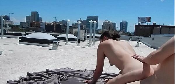  REAL PUBLIC SEX Multiple Squirting Orgasms on City Roof - 720p - FuckMeRight